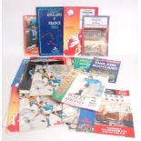 FOOTBALL; 19 x 1980's International Football programmes - some with tickets attached.