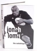 RUGBY; Jonah Lomu - autobiography - signed autographed book