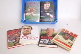 FOOTBALL; 8x assorted books; Denis Law, Jimmy Hill etc