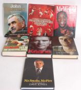 FOOTBALL; 7x football books; Naill Quinn, Bob Wilson, Ian Wright and others.