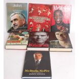 FOOTBALL; 7x football books; Naill Quinn, Bob Wilson, Ian Wright and others.