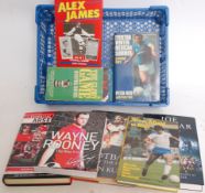 FOOTBALL; 11x football books; Kinnear, Rooney etc