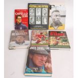 FOOTBALL; 7x books - Mark Ryan, Pele, Jack Charlton etc.