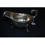 A good Edwardian silver hallmarked gravy