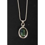 A ladies silver 925 and labradorite pend