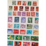 A stamp album consisting of many countri