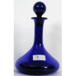 A good Thomas Webb Bristol blue glass sh