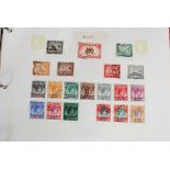 A stamp album consisting largely of comm