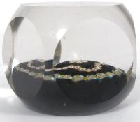 A 20th century glass paperweight by Stra