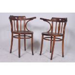 A pair of 20th century vintage bentwood