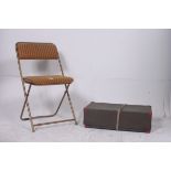 A retro 1950's French folding chair toge