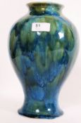 A 20th century polychrome drip glaze vas