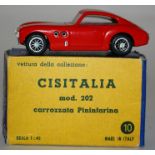 A vintage 1:43 scale Cisitalia 202 Pinin