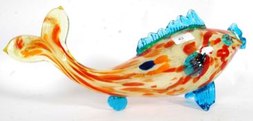 A 1950's Spanish coloured glass fish  of