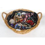 A large 20th century basket of costume j