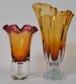 Two 20th century studio glass Venetian d