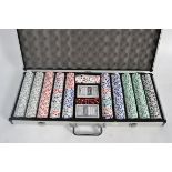 A cased poker set of modern construction