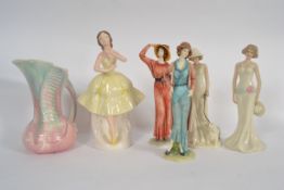 A collection of decorative figurines to