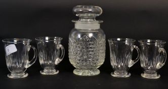 A set of 4 Victorian custard cups togeth