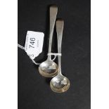 2 Georgian 19th century conserve spoons