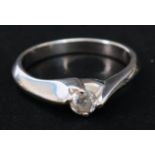 A 9k white gold, 25 carat single stone d