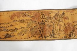 A long Chinese transfer printed scroll o