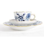 A 19th century blue and white Meissen ch