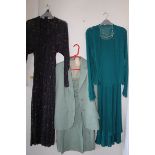 A collection of 3 vintage ladies dresses