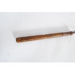 A 20th century turned wood truncheon