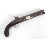 A 19th century percussion pistol with wa