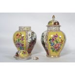2 Continental Dresden style ginger jars