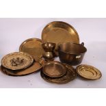 A large quantity of brass / brasswares t