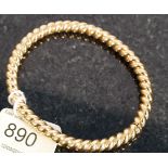 An Italian 18ct gold barleytwist ladies