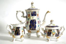 A continental style teapot together with