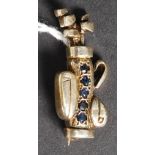 An 18ct gold and sapphire brooch in the