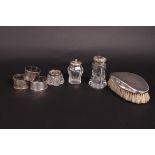 A collection of silver hallmarked items