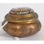 A 20th century miniature pot with inlaid