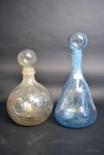 BIOT; Two pieces of vintage studio glass