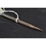 A silver hallmarked propelling pencil  b