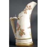 A Royal Worcester blush ivory tusk jug,