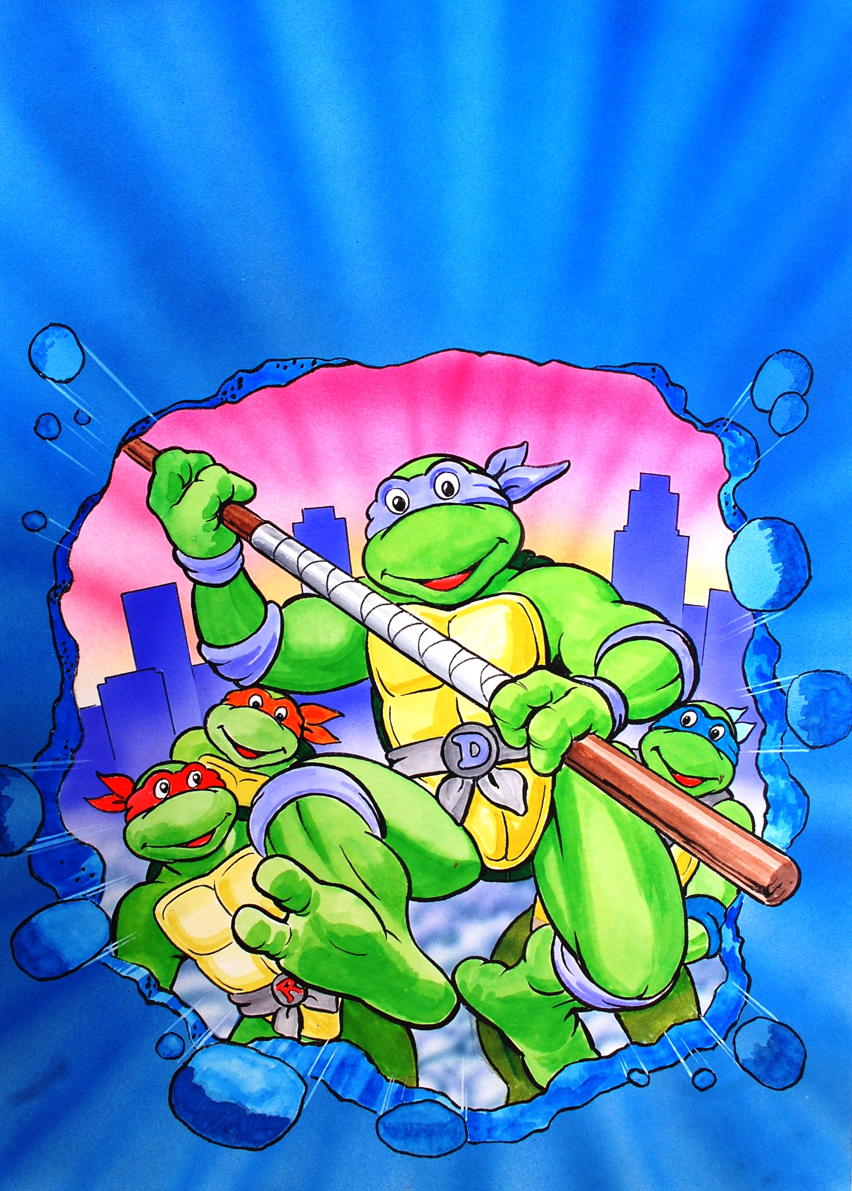 ORIGINAL TEENAGE MUTANT HERO TURTLES ART