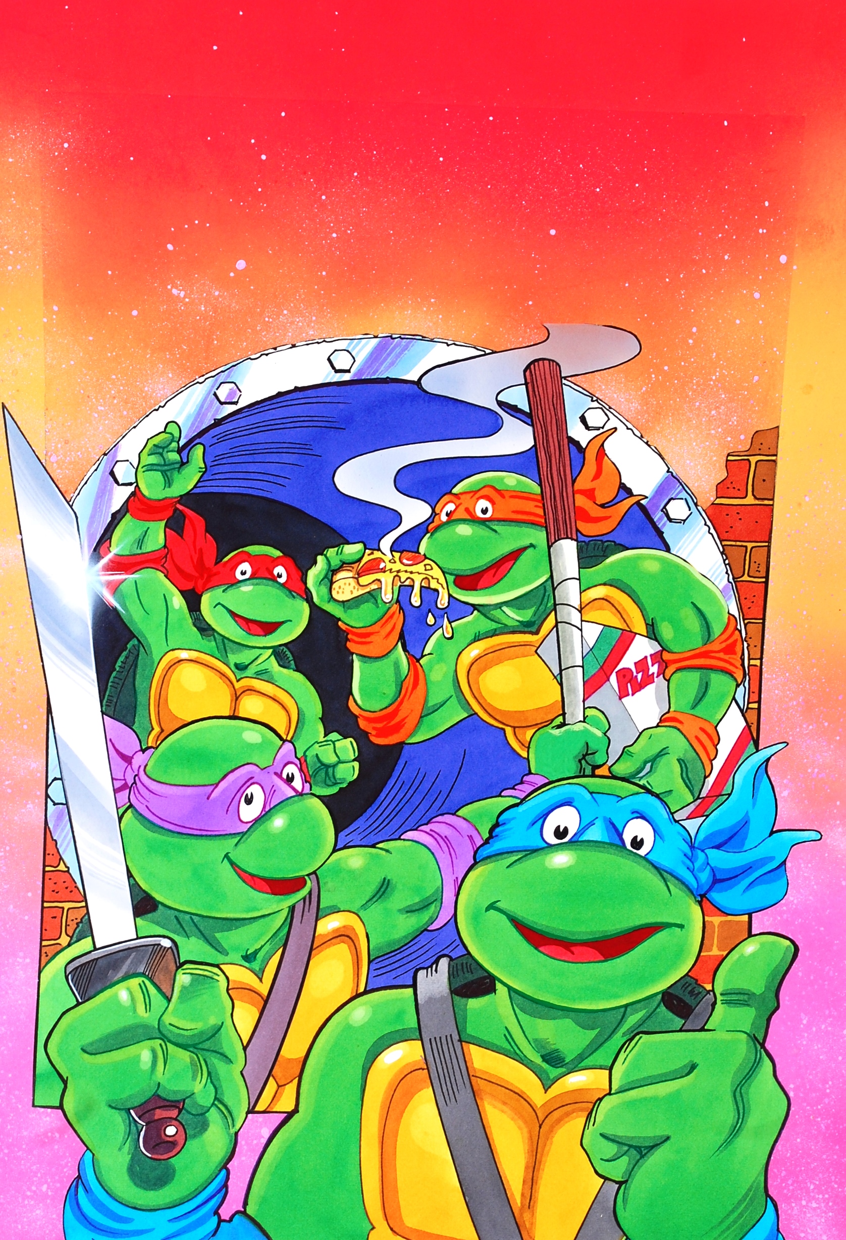 ORIGINAL TEENAGE MUTANT HERO TURTLES ART