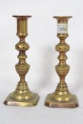 A pair of 19th century copper and brass