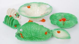 A collection of mainly Beswick Lettuce pattern ceramics,