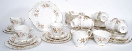 A retro 20th century Colclough china part tea service in a chintz pattern comprising cups,