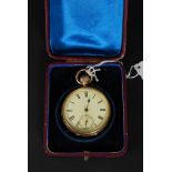 An American 10ct gold pocket watch by Illinois Watch Company, Springfield, USA.