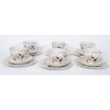 An original 18 piece chintz pattern tea service comprising of cups and saucers.