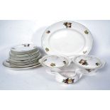 A 20th century Royal Staffordshire Wilkinsons dinner service comprising 3 meat platters / dishes,