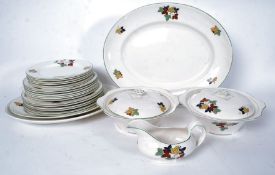 A 20th century Royal Staffordshire Wilkinsons dinner service comprising 3 meat platters / dishes,