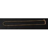 A 9ct gold necklace ladies ball necklace with clasp. Marked 9ct. Weight 7.